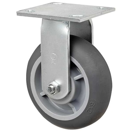 Rgd Plat Castr, Therm Rubbr, 6 in., 450 lb. MPN:1NVD8