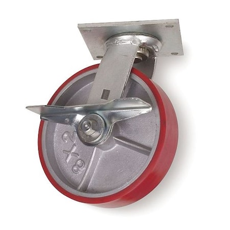 Swivl Plat Caster, Poly, 6 in., 1200 lb., Rd MPN:1NVN2