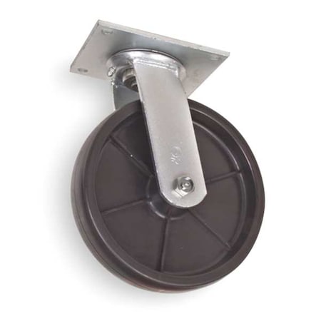 Swivel Plate Castr, Poly, 8 in, 1000 lb, Blk MPN:1NVP4