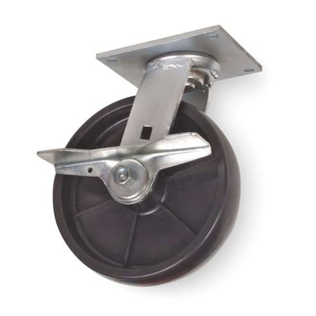 Swivel Plate Caster, Poly, 8 in., 1000 lb. MPN:1NVP5