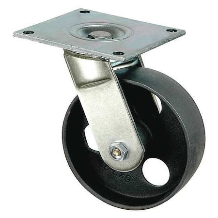 Swivl Plat Castr, Cst Irn, 6 in., 1200 lb, D MPN:1NVR1