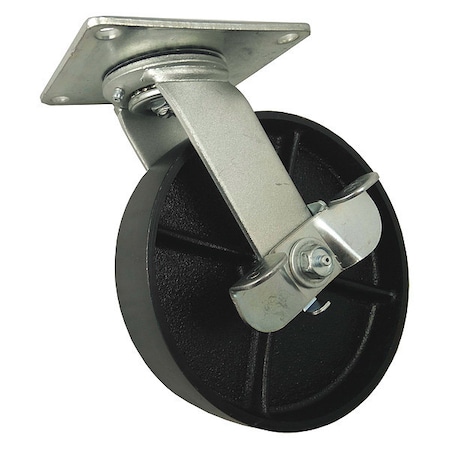 Swivl Plate Castr, Cast Iron, 8 in, 1200 lb MPN:1NVR5