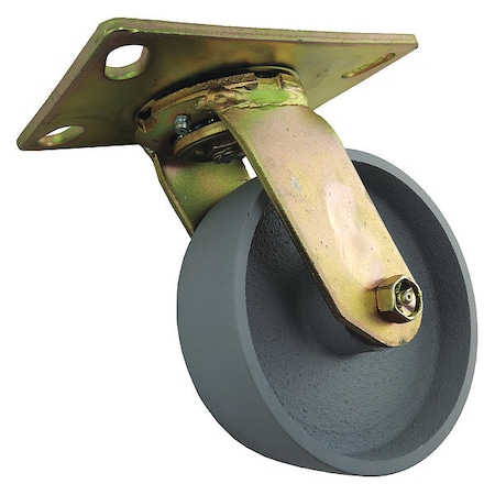 Swivel Plate Caster, Cast Iron, 6 in., 1750 lb., A MPN:1NVU2