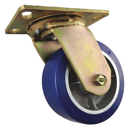 Swivel Plate Caster, Polyurthane, 6 in, 1750 lb MPN:1NVU7
