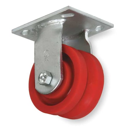 V-Groove Rigid Caster, Polye, 4 in., 350 lb MPN:1NWC9