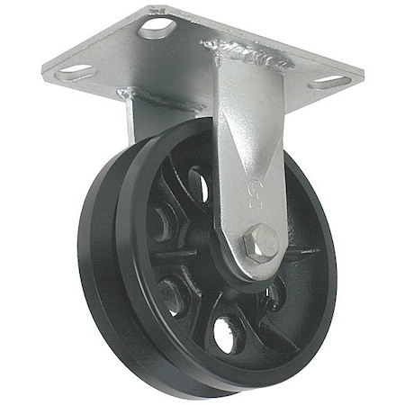 V-Grve Rigid Cster, Cst Irn, 6 in., 1000 lb MPN:1NWE1