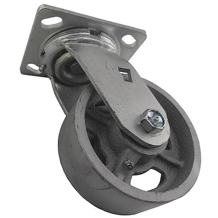 Swivel Plate Caster, Cst Irn, 5 in, 1000 lb MPN:1NWL4