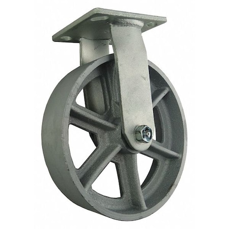 Rigid Plate Castr, Cast Irn, 8 in., 1250 lb MPN:1NWL7
