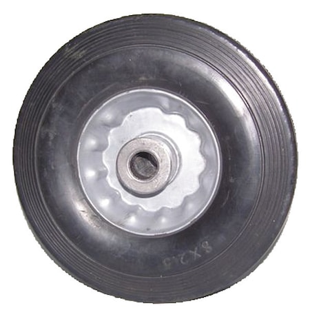 Solid Rubber Wheel, 8 in., 350 lb., MPN:1NWY8