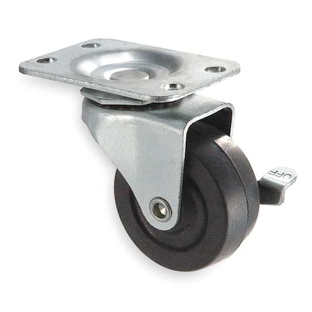 Swivel Plate Cstr, Rbbr, 3 in, 100 lb, Dlrin MPN:1UHJ2