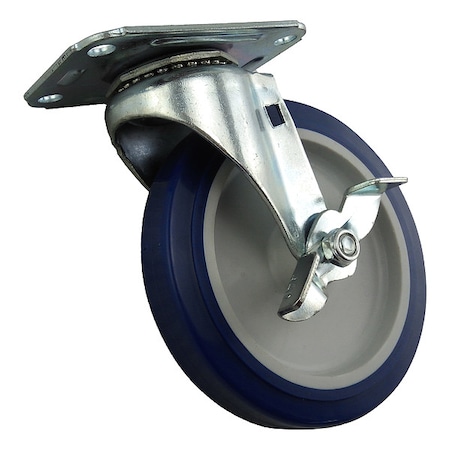 Swivel Plat Castr, Polyurthan, 5 in, 145 lb MPN:1UHN8