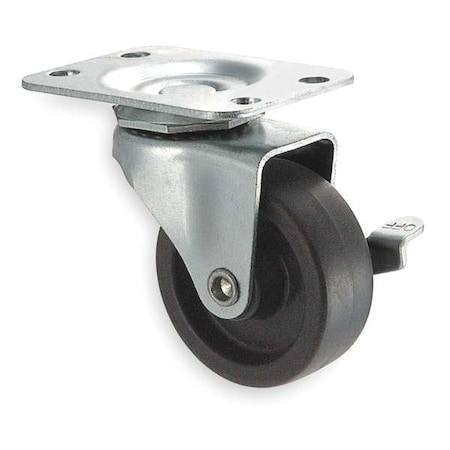 Swivel Plate Caster, Poly, 2 in., 100 lb. MPN:1UHR2