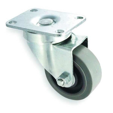 Swivel Plate Caster, Rubbr, 5 in., 325 lb, C MPN:1UHX2