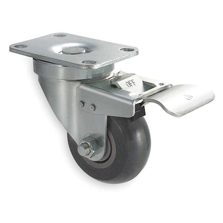 Swivel Plate Caster, Poly, 4 in., 350 lb., C MPN:1UKA2
