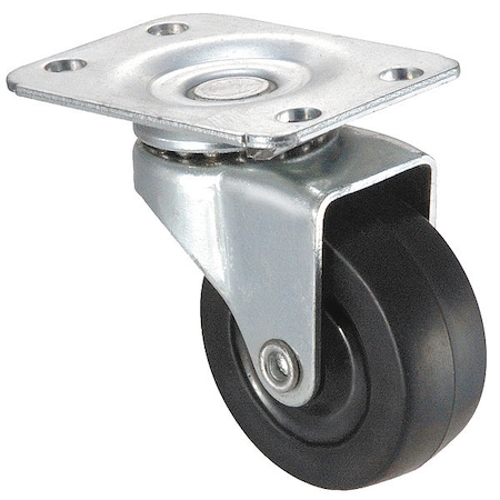 Swivl Plat Castr, Rubbr, 2-1/2 in, 175 lb, C MPN:1UKU1