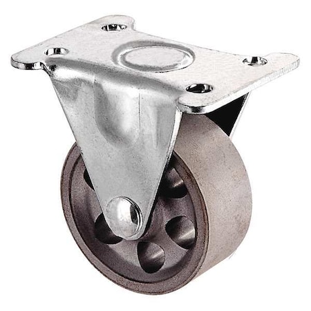 Rigid Plate Caster, Cast Iron, 2 in, 125 lb MPN:1UKX7