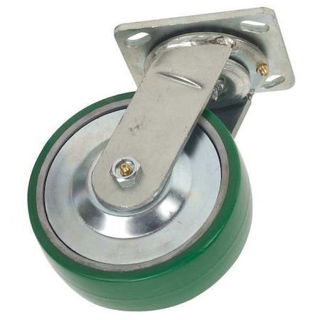 Swivl Plate Castr, Poly, 6 in., 1200 lb, Grn MPN:1ULP2