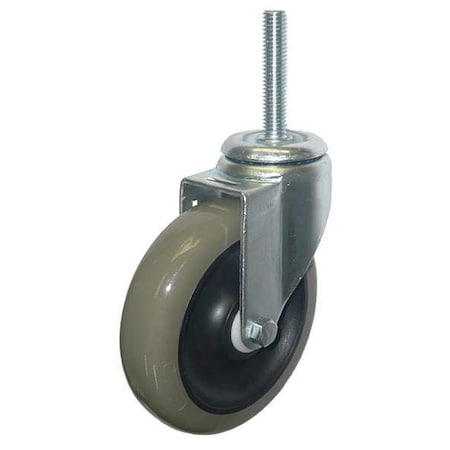 Swivel Stem Caster, Poly, 5 in., 300 lb., Gray MPN:20TM28