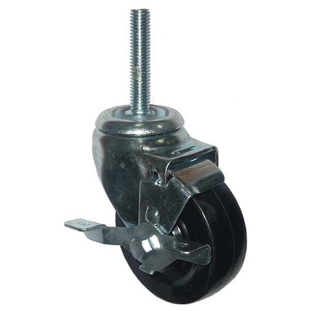 Swivel Stem Caster, Rubber, 3-1/2 in., 160 lb. MPN:20TM31