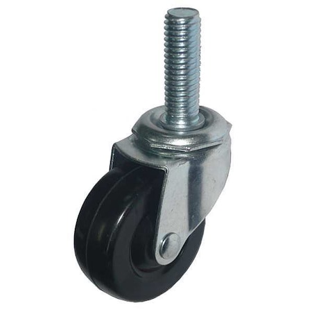 Swivel Stem Castr, Rubbr, 2 in., 75 lb., Blk MPN:20TM49