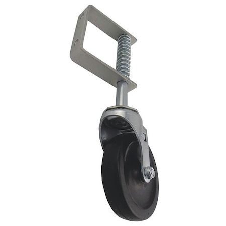 Side Mount Caster, Rubber, 4