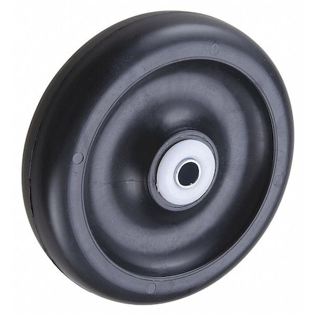 Caster Wheel, Polyolefin, 5in, 350 lb, Black MPN:26Y368