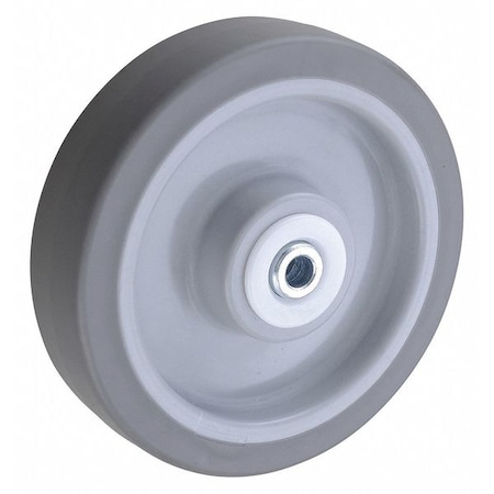 Caster Wheel, TPR, 6 in., 300 lb., Delrin MPN:26Y380