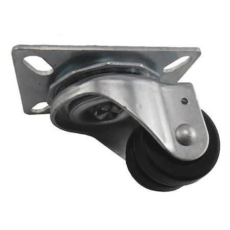Dual Wheel Swivel Caster, Rubber, 2 in, 200 lb MPN:26Y506