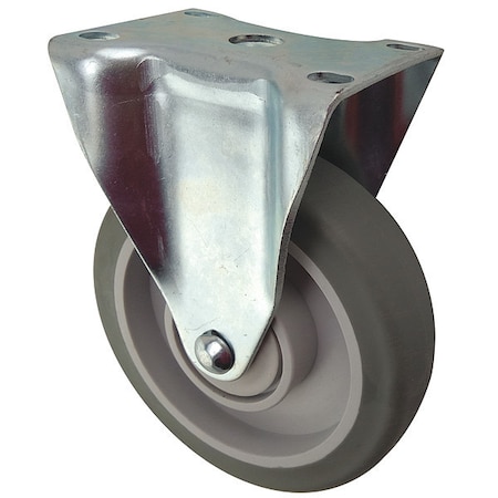 Rigid Plate Caster, TPR, 5 in., 280 lb. MPN:2G063