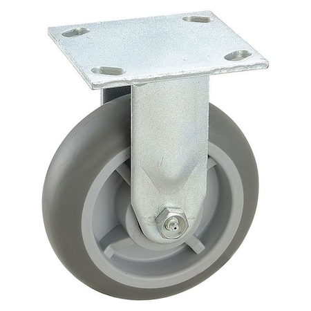 Rigid NSF-Listed Plate Caster, TPR, 6 in., 600 lb. MPN:2LY28