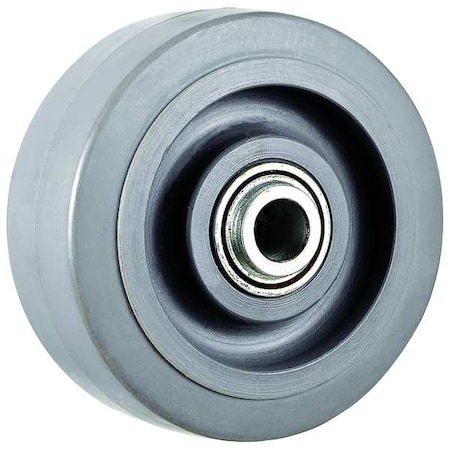 3 in. Dia, 1-1/4 in. W, Nonmarking Rubber Tread on Plastic Core Wheel, 200 lbs. Load Rating MPN:2RYW6