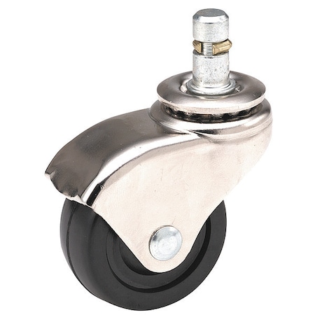 Swivel Stem Caster, Rubber, 2 in., 75 lb. MPN:30453