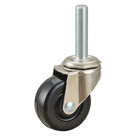 Swivel Stem Caster, Rubber, 2 in., 75 lb. MPN:31107