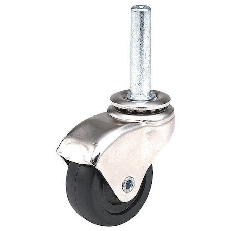 Swivel Stem Caster, Rubber, 2 in., 75 lb. MPN:31253