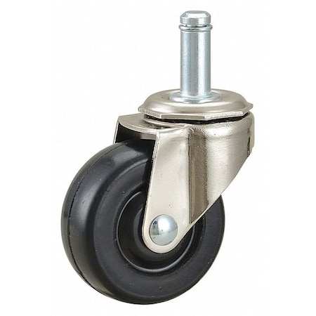 Swivel Stem Caster, Rubber, 2 in., 75 lb. MPN:32007