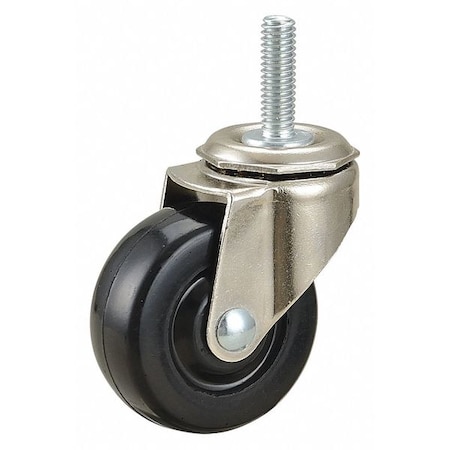 Swivel Stem Caster, Rubber, 2 in., 75 lb. MPN:32607