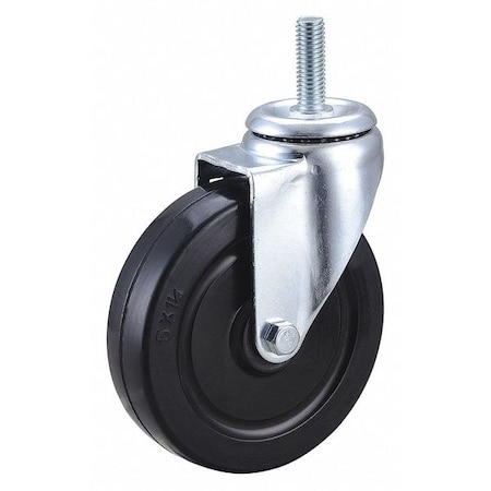 Swivel Stem Caster, Rubber, 5 in., 200 lb. MPN:32J823