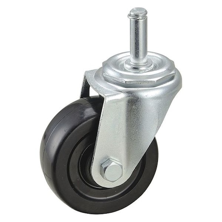 Swivel Stem Caster, Rubber, 3 in., 150 lb. MPN:32J850