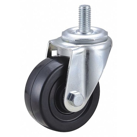 Swivel Stem Caster, Rubber, 3 in., 150 lb. MPN:32J872