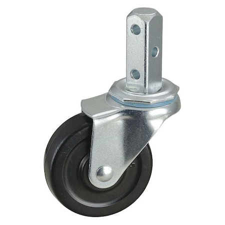 Swivel Stem Caster, Rubber, 3 in., 100 lb. MPN:32J903