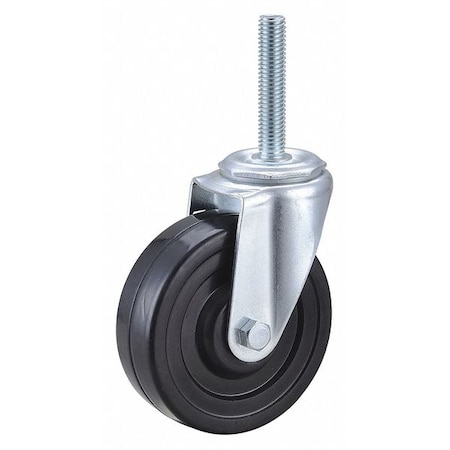 Swivel Stem Caster, Rubber, 4 in., 170 lb. MPN:32J935