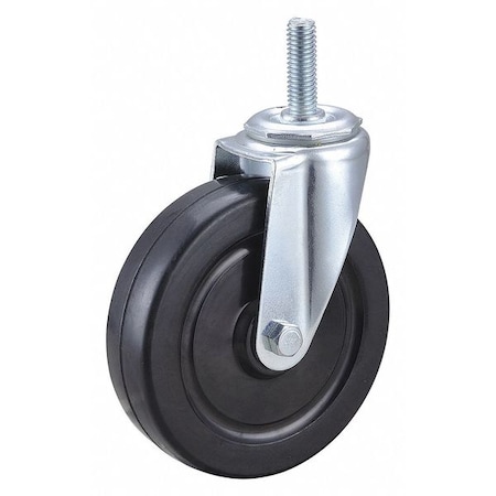 Swivel Stem Caster, Rubber, 5 in., 200 lb. MPN:32J971
