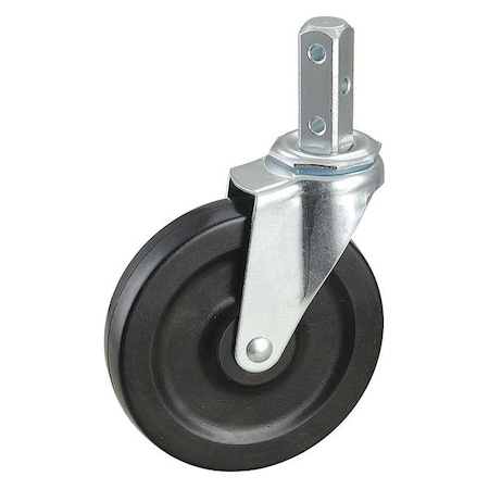 Swivel Stem Caster, Rubber, 5 in., 125 lb. MPN:32J999