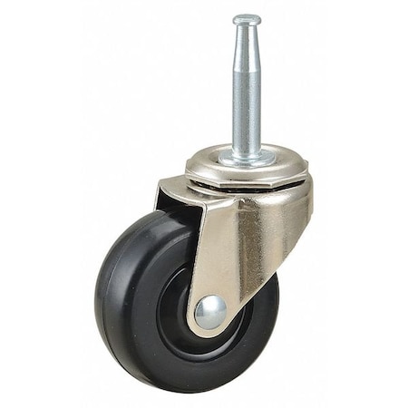 Swivel Stem Caster, Rubber, 2 in., 75 lb. MPN:33507
