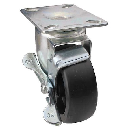 Swivel NSF-Listed Plate Cstr w/Brake, NSF-Listed Plate Type A MPN:33H641