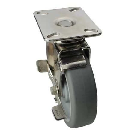 Swivel NSF-Listed Plate Cstr w/Brke, NSF-Listed Plate Type A MPN:33H663