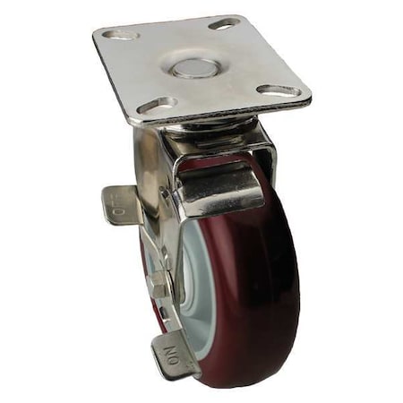 Swivel NSF-Listed Plate Cstr w/Brke, NSF-Listed Plate Type A MPN:33H713