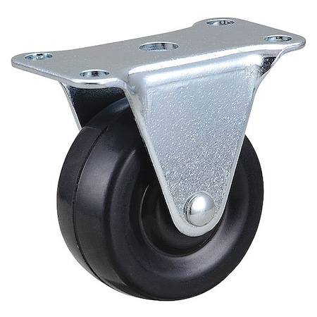 Rigid Plate Caster, Rubber, 2 in., 150 lb. MPN:33H790