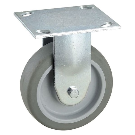 Rigid NSF-Listed Plate Caster, TPR, 5 in., 300 lb. MPN:33H909