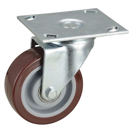 Swivel NSF-Listed Plate Caster, 375 lb., Ball Bearing MPN:33H911